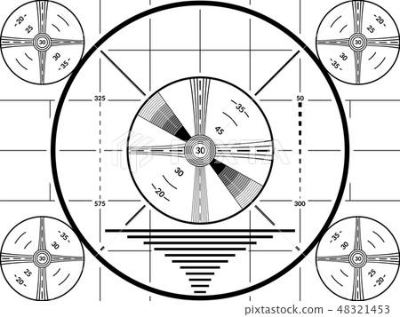 Vintage tv test screen 48321453