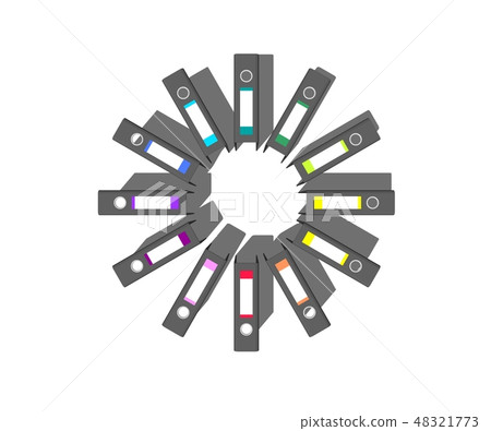 Empty File folders.Isolated on white background. - Stock Illustration ...