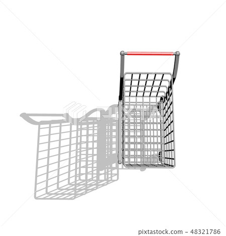 Empty shopping cart. Isolated on white background - Stock Illustration ...