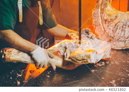 meat cutting factory meat cutting factory 48321802