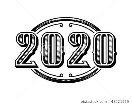 2020 numbers retro design. 2020 numbers retro design. 48321959