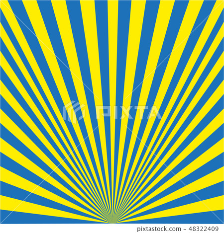 Background of rays yellow and blue - Stock Illustration [48322409] - PIXTA