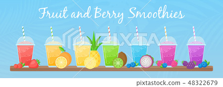Vitamin smoothie cocktail summer set illustration Vitamin smoothie cocktail summer set illustration 48322679