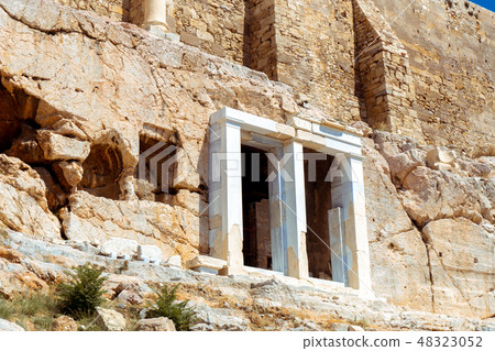 closeup of ancient greek ruins closeup of ancient greek ruins 48323052