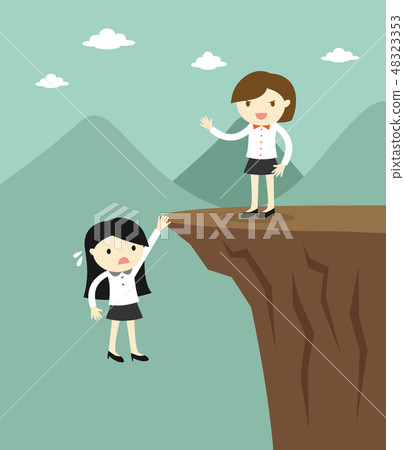 woman doesn't help another woman who is in crisis. woman doesn't help another woman who is in crisis. 48323353