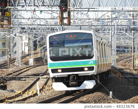 通過常磐線E231金町站 48323676