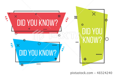 Creative vector illustration of did you know question mark label badge isolated on transparent 48324240
