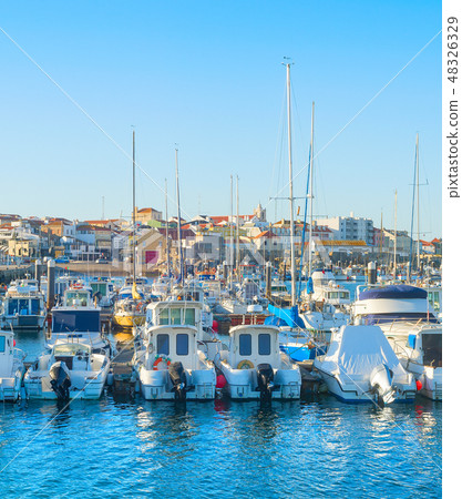 Yachts moored in Peniche marina 48326329