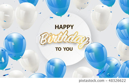 Happy birthday vector Celebration party banner Happy birthday vector Celebration party banner 48326622