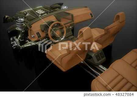 engine and other parts visible in car engine and other parts visible in car 48327084