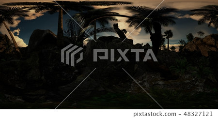 vr 360 camera inside tropical cave in jungle vr 360 camera inside tropical cave in jungle 48327121