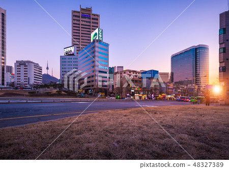 seoul city in downtown, south korea seoul city in downtown, south korea 48327389