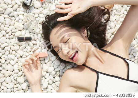 女性夏日美女 女性夏日美女 48328029