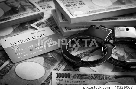 犯罪形象特別欺詐手銬金融犯罪違法行為信用卡 犯罪形象特別欺詐手銬金融犯罪違法行為信用卡 48329068