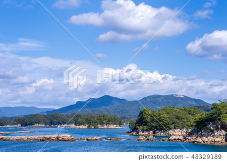 Nagasaki Sasebo Blue Sky White Clouds Summer Ninety-nine Island Ocean Uninhabited Island Sasebo Nagasaki Japan Nagasaki Sasebo Blue Sky White Clouds Summer Ninety-nine Island Ocean Uninhabited Island Sasebo Nagasaki Japan 48329189