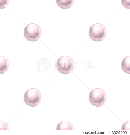 Pearl shiny natural sea nacreous seamless pattern 48329303