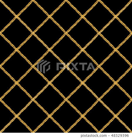 Golden chain glamour seamless pattern illustration 48329396
