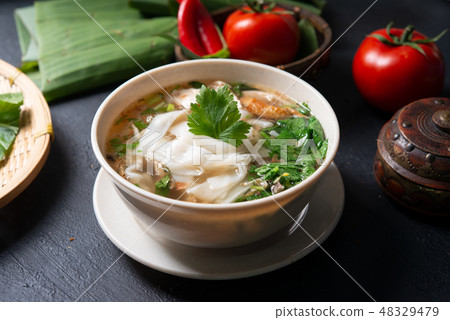 Chicken Kway Teow Soup Chicken Kway Teow Soup 48329479