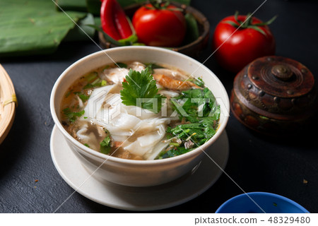 Chicken Kway Teow Soup 48329480