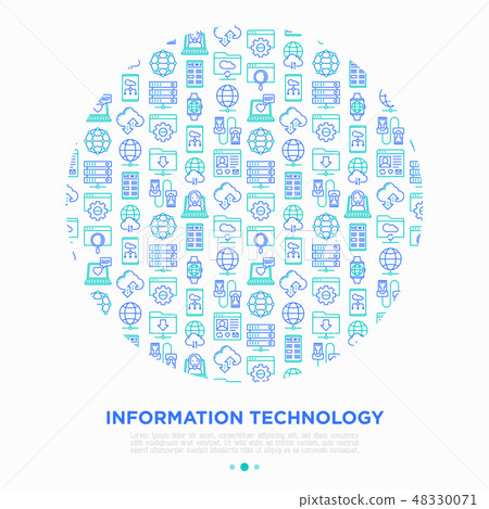 Information technology concept in circle Information technology concept in circle 48330071