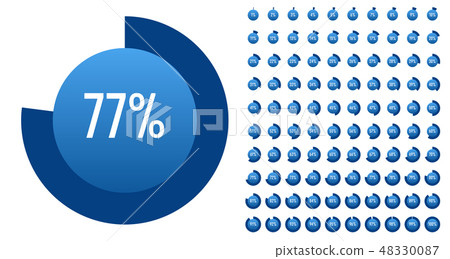 Creative vector illustration of circle percentage diagrams 0 to 100 set isolated on transparent Creative vector illustration of circle percentage diagrams 0 to 100 set isolated on transparent 48330087