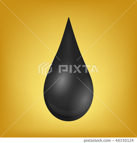 Creative vector illustration of petroleum drop, droplet of a crude gasoline or oil from pump Creative vector illustration of petroleum drop, droplet of a crude gasoline or oil from pump 48330124