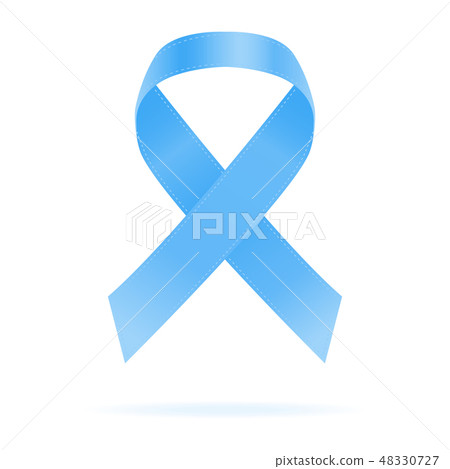 Realistic Blue Ribbon. World Prostate Cancer...-插圖素材 [48330727] - PIXTA圖庫