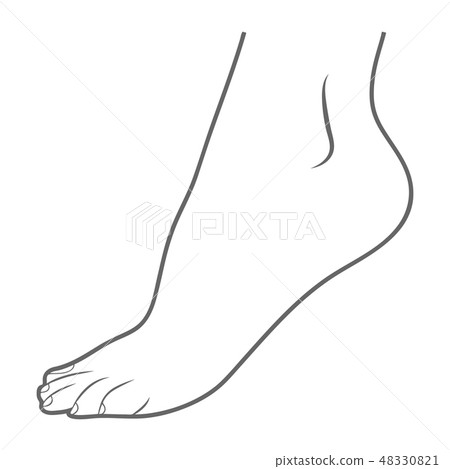 Human Foot, Leg Icon - Lateral View Outside... - Stock Illustration ...