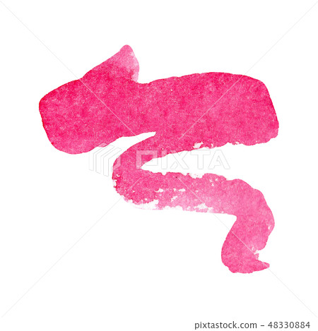 Abstract watercolor pink paper splash shapes isolated drawing. Illustration aquarelle for background 48330884