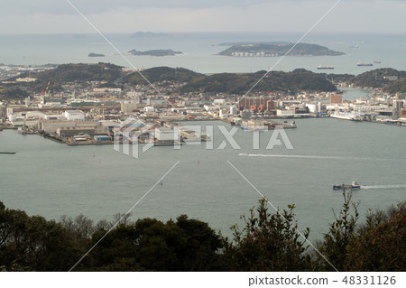 冬季Kanmon海峽從富士山觀看 冬季Kanmon海峽從富士山觀看 48331126