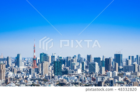 Blue Sky and Tokyo City View 48332820