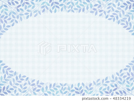 水彩觸樹葉框幼葉綠葉鮮綠 48334219