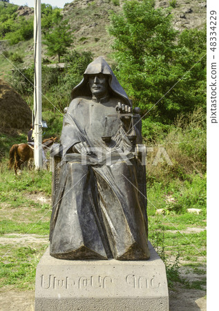 Sculpture to  Mkhitar Gosh in front of monastery  Sculpture to  Mkhitar Gosh in front of monastery  48334229