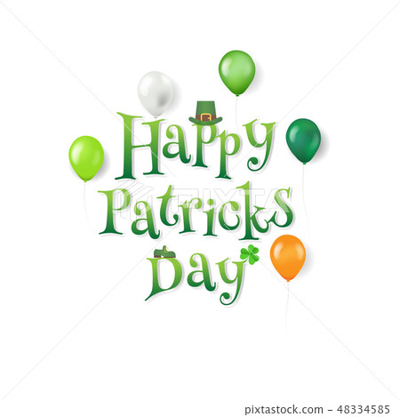 Happy Patrick Day Text 48334585