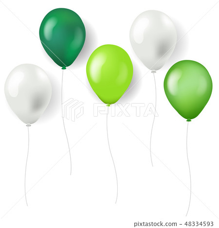 Green Balloons Isolated 48334593