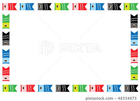 Illustration of a carp streamer frame Illustration of a carp streamer frame 48334873