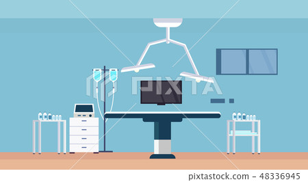 hospital operating table clean medical room intensive therapy modern clinic interior horizontal 48336945