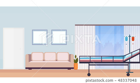 hospital room interior intensive therapy patient ward with bed empty no people modern medical clinic 48337048