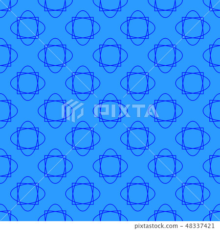 Seamless pattern on the blue background - Stock Illustration [48337421 ...