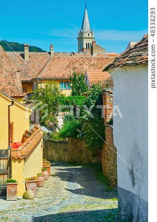 Street in Sighisoara Street in Sighisoara 48338293