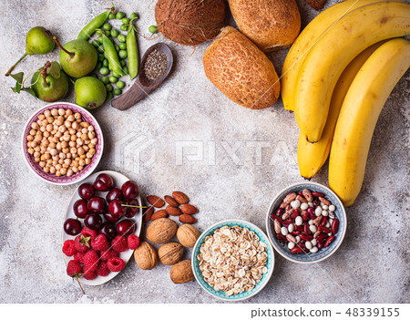 Products rich in fiber. Healthy diet food 48339155