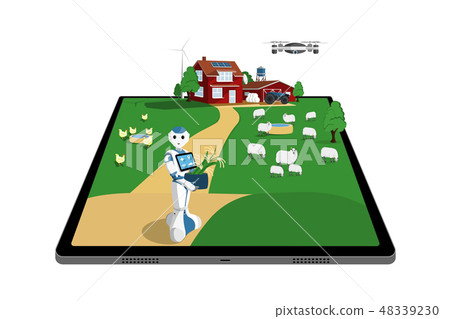 Smart farming concept. Smart farming concept. 48339230