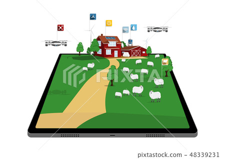Smart farming concept. Smart farming concept. 48339231