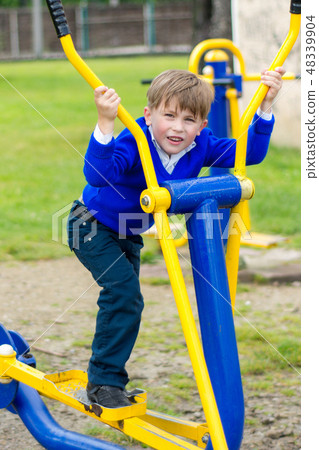 A wonderful Ukrainian boy performs exercises 48339904