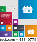 Conference icon sign. buttons. Modern interface we 48340779