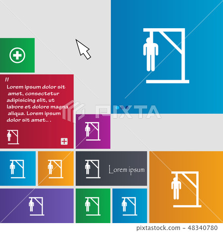 Suicide concept icon sign. buttons. Modern interfa Suicide concept icon sign. buttons. Modern interfa 48340780