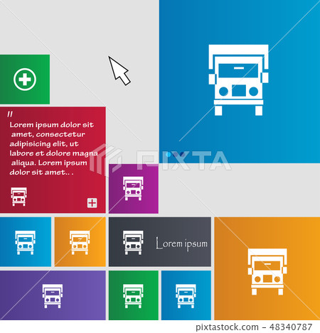 Truck icon sign. buttons. Modern interface website Truck icon sign. buttons. Modern interface website 48340787
