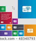 certificate icon sign. buttons. Modern interface w 48340793