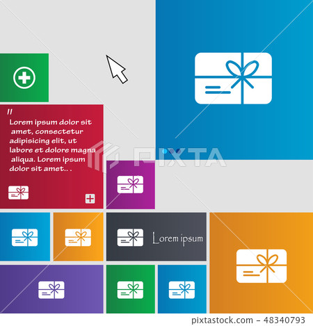 certificate icon sign. buttons. Modern interface w 48340793