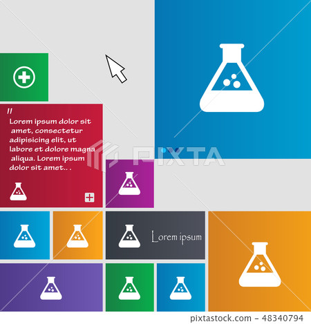 chemistry icon sign. buttons. Modern interface web 48340794